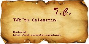 Tóth Celesztin névjegykártya