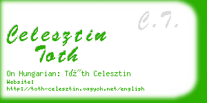 celesztin toth business card